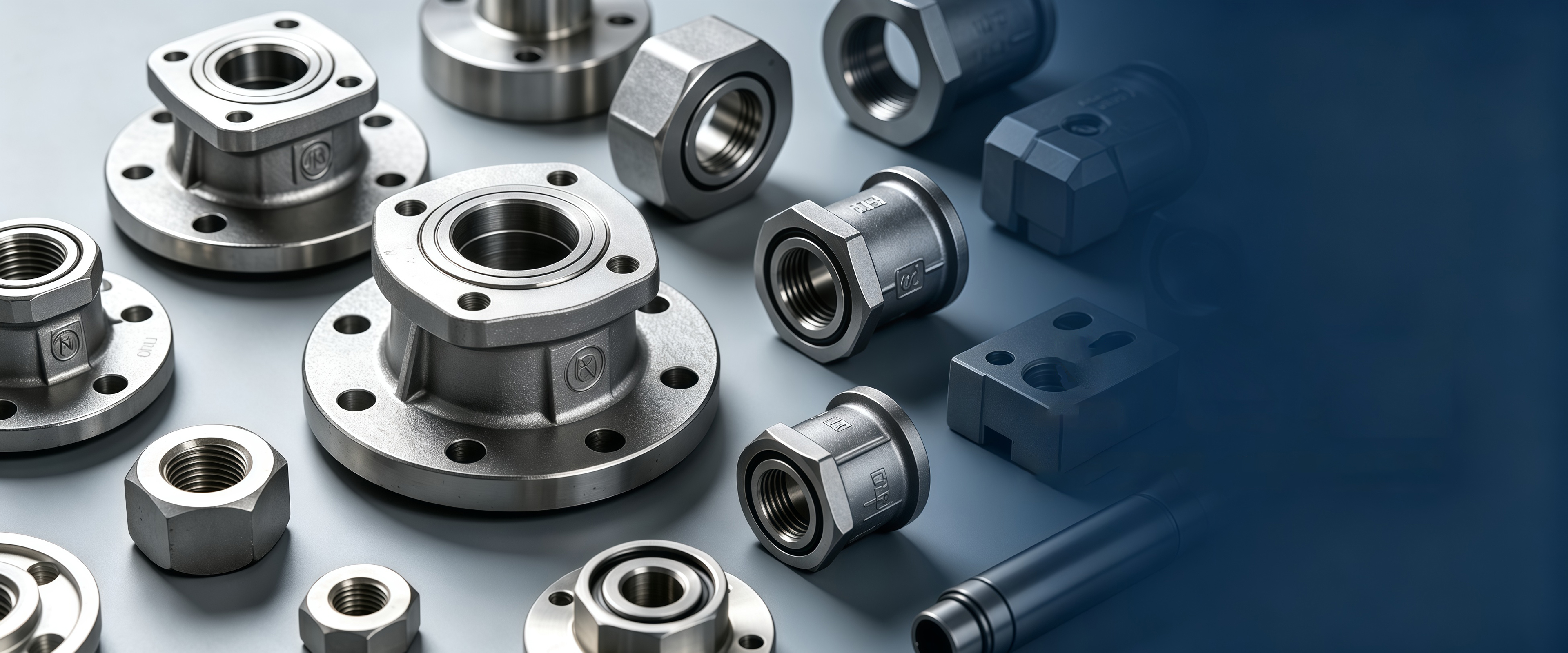 Representative precision cast and machined components from the Minhuan catalogue